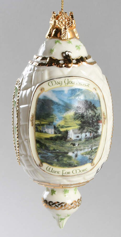 Irish Blessings Ornament Collection May You Never Want For More - No Box by Bradford Editions-1