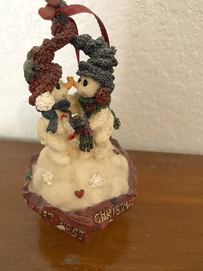 Snow Doodles Ornaments Mistletoe & Holly-First Christmas - Boxed by Boyds Bears-1