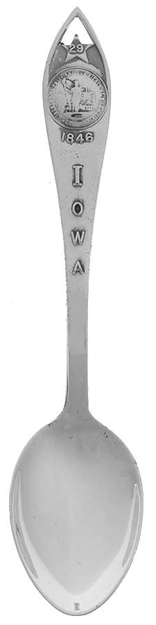 Statehood Seal Spoons (Sterling) Iowa - No Box by Bell Trading Post-1