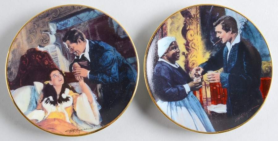 Gone With the Wind-Golden Memories Eleventh And Twelfth-Set Of 2 - Boxed by Bradford Editions-1