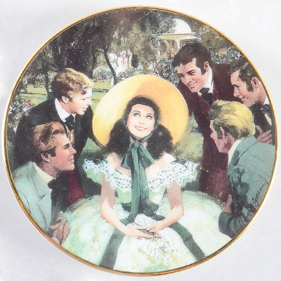 Gone With the Wind-Golden Memories Scarlett And Her Suitors - No Box by Bradford Editions-1