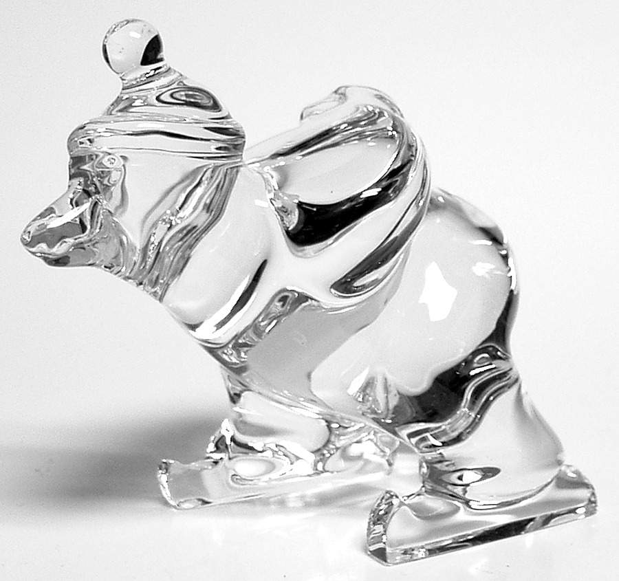 Noel Bear Figurine Noel Skating Bear - Boxed by Baccarat-1