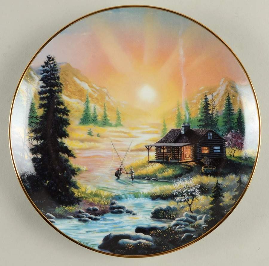 Getting Away From It All Riverside Retreat - No Box by Bradford Exchange-1