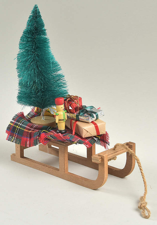 Accessories Sled With Tree & Presents - No Box by Byers' Choice Ltd-1