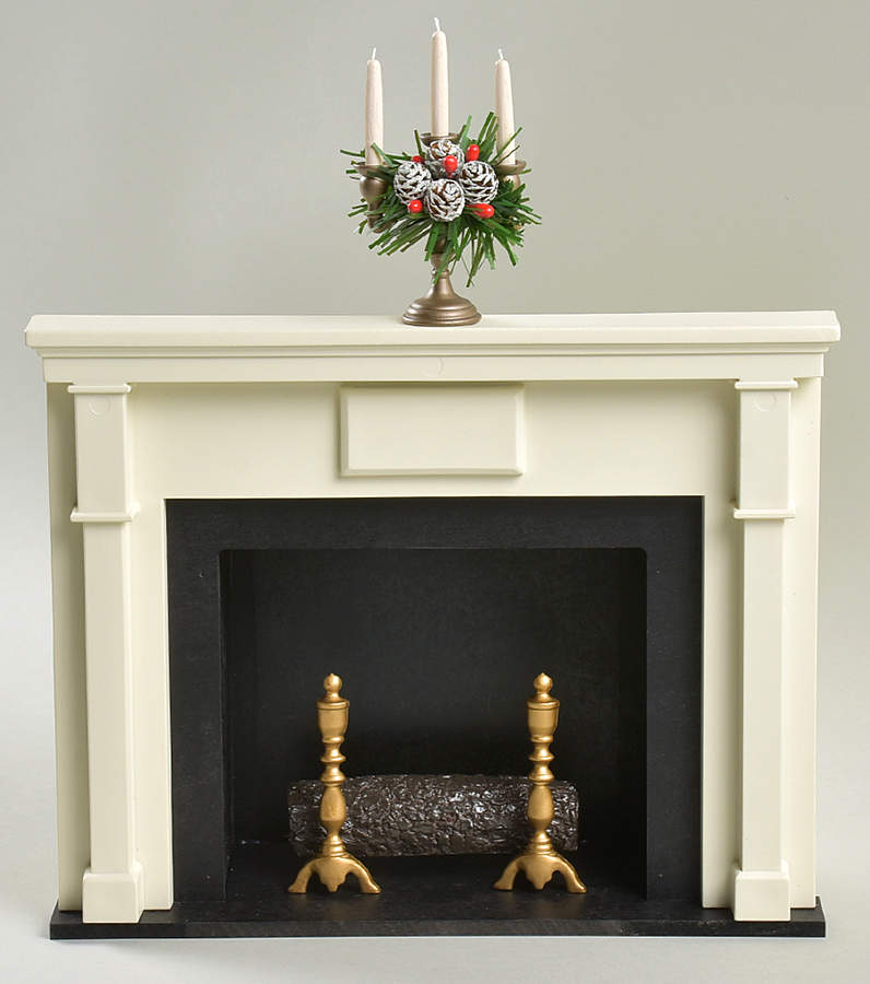 Accessories Fireplace With Candelabrum - No Box by Byers' Choice Ltd-1