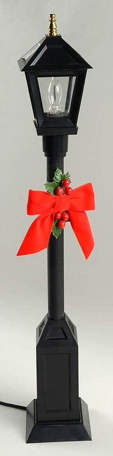 Accessories Lamppost With Holly Bow  - No Box by Byers' Choice Ltd-1
