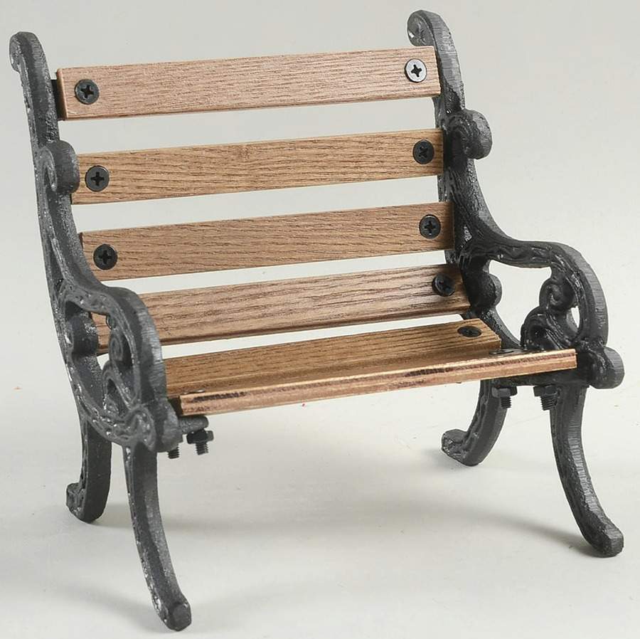 Accessories Park Bench-Small-Black  - No Box by Byers' Choice Ltd-1