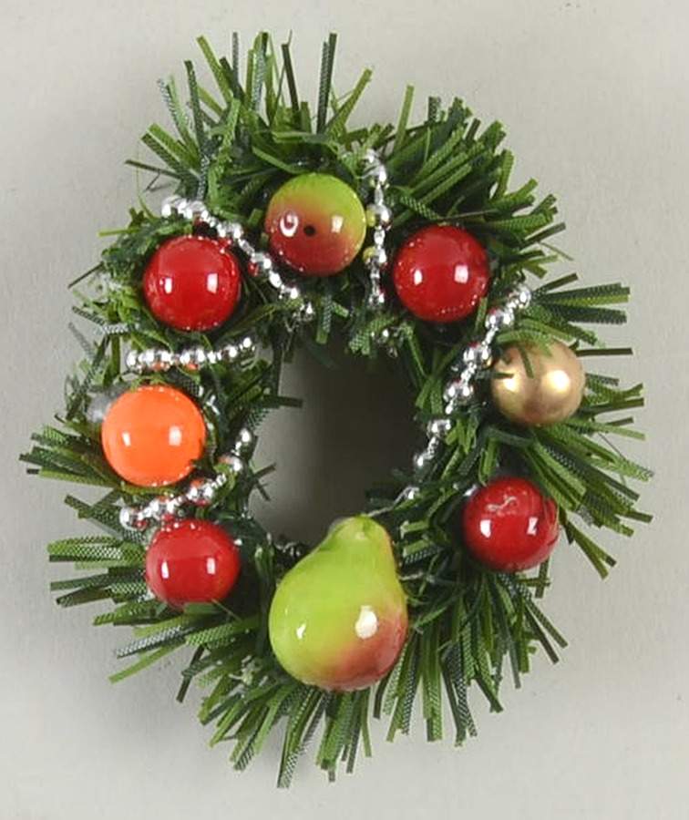Accessories Wreath With Fruit And Silver Garland - No Box by Byers' Choice Ltd-1