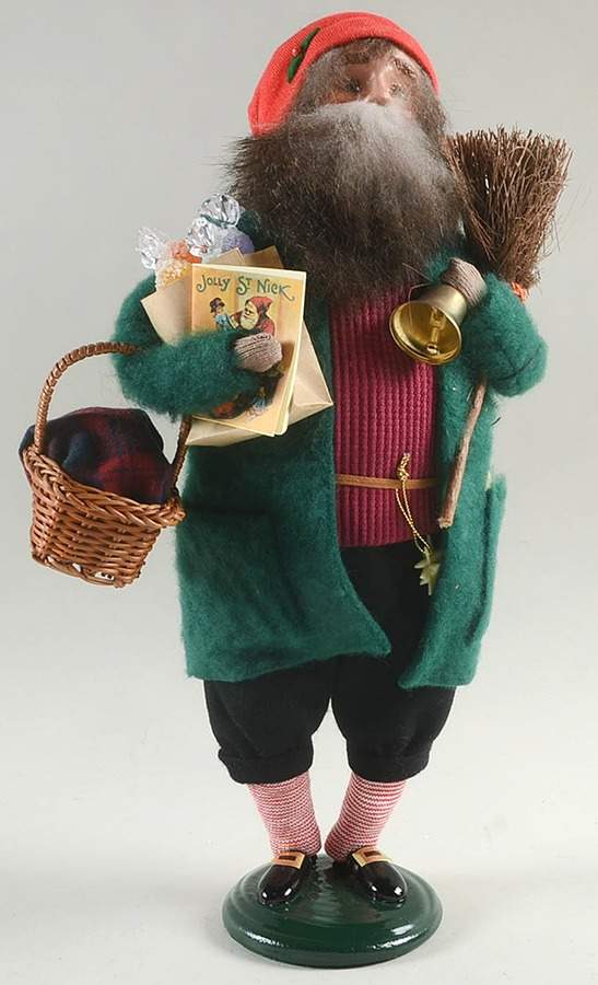 Santas of the World Der Belsnickle-Pa Dutch-Green Coat - No Box by Byers' Choice Ltd-1