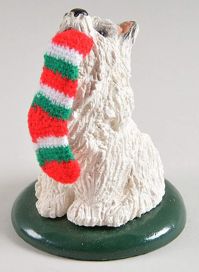 Singing Dogs West Highland With Stocking - No Box by Byers' Choice Ltd-1