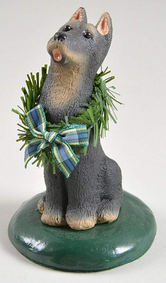 Singing Dogs Doberman With Wreath - No Box by Byers' Choice Ltd-1