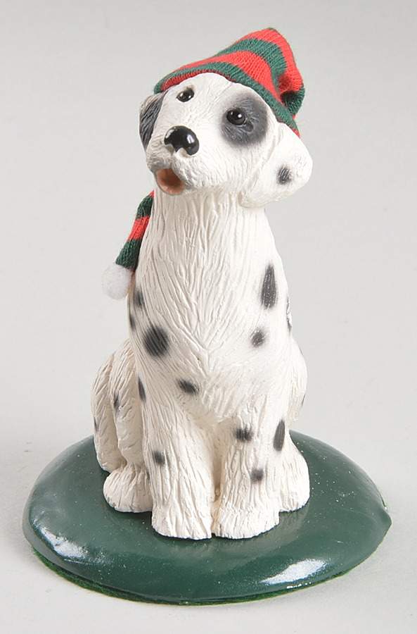 Singing Dogs Dalmatian With Green & Red Hat - No Box by Byers' Choice Ltd-1