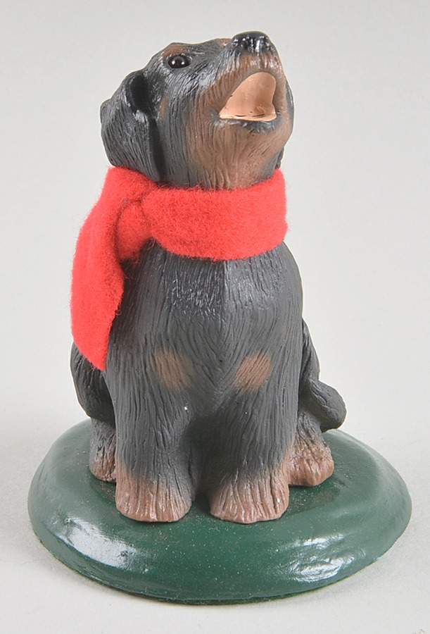 Singing Dogs Rottweiler With Red Bow - No Box by Byers' Choice Ltd-1