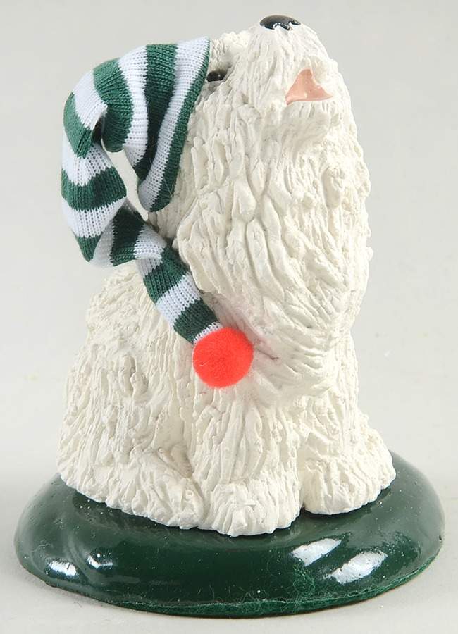 Singing Dogs West Highland With Green & White Hat - No Box by Byers' Choice Ltd-1