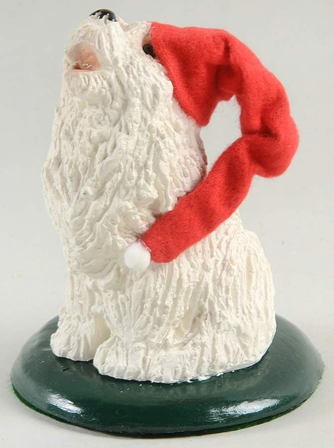 Singing Dogs West Highland With Santa's Hat - No Box by Byers' Choice Ltd-1