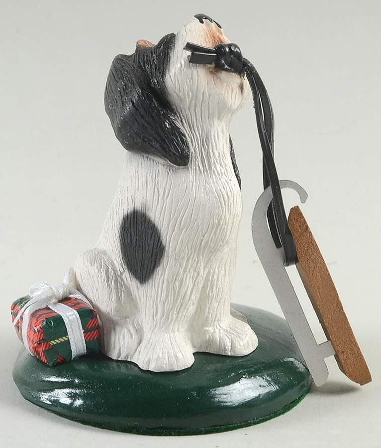 Singing Dogs Basset Hound With Wood Skates - No Box by Byers' Choice Ltd-1