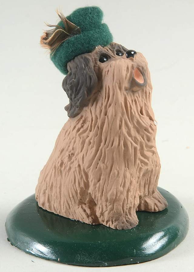 Singing Dogs Terrier With Green Hat - No Box by Byers' Choice Ltd-1