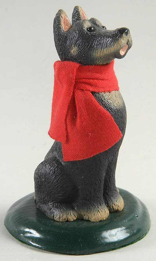 Singing Dogs Doberman With Red Bow - No Box by Byers' Choice Ltd-1