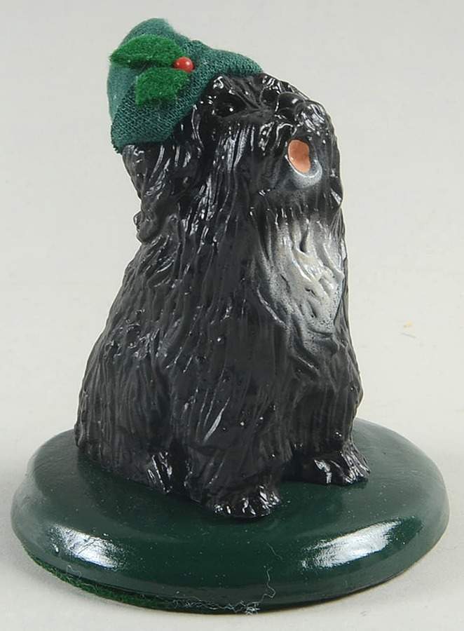 Singing Dogs Black Dog With Green Hat - No Box by Byers' Choice Ltd-1