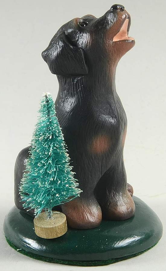 Singing Dogs Rottweiler With Tree - No Box by Byers' Choice Ltd-1