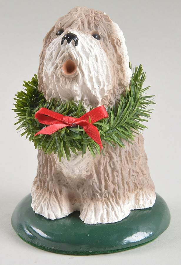 Singing Dogs Old English Sheepdog With Wreath - No Box by Byers' Choice Ltd-1