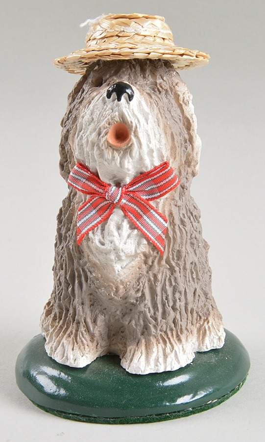 Singing Dogs Old English Sheepdog With Straw Hat - No Box by Byers' Choice Ltd-1