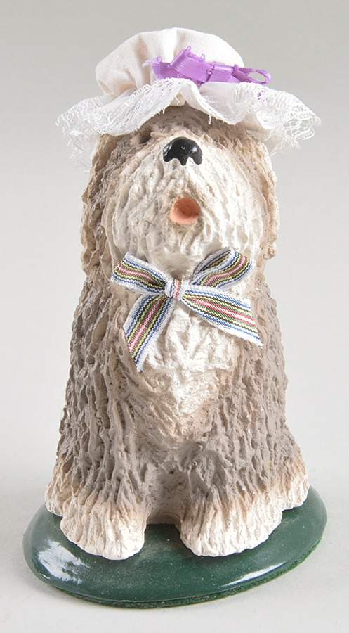 Singing Dogs Old English Sheepdog With White Hat - No Box by Byers' Choice Ltd-1
