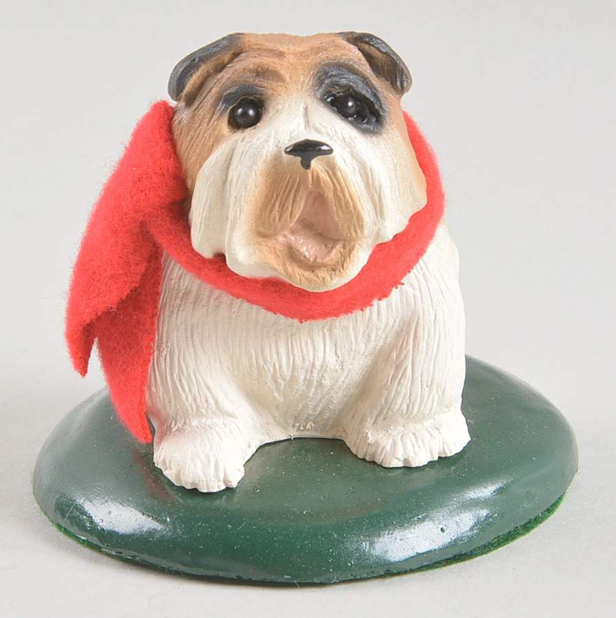 Singing Dogs English Bulldog With Red Scarf - No Box by Byers' Choice Ltd-1