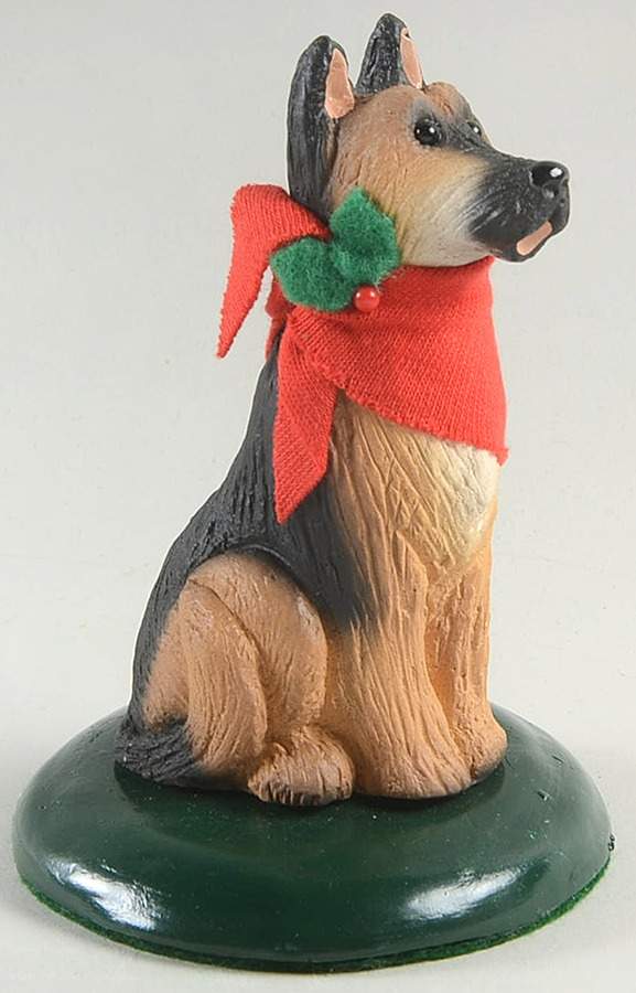 Singing Dogs Greman Shepherd With Red Bow - No Box by Byers' Choice Ltd-1