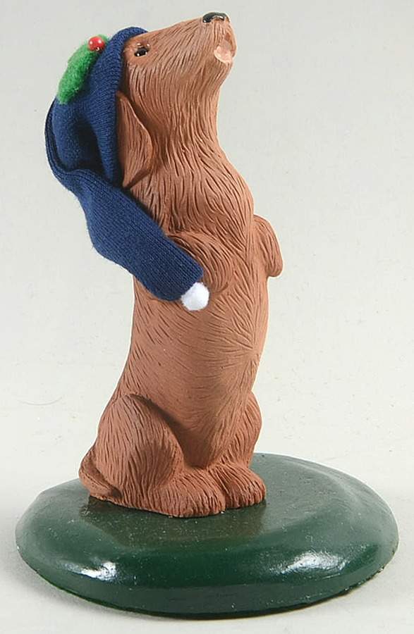 Singing Dogs Dachshund With Blue Hat - No Box by Byers' Choice Ltd-1