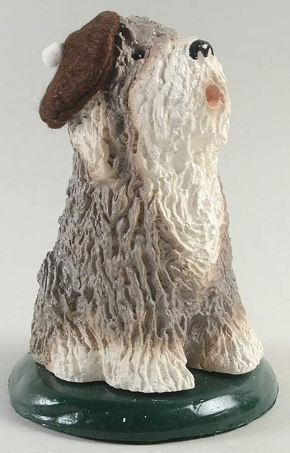 Singing Dogs Old English Sheepdog With Brown Hat - No Box by Byers' Choice Ltd-1