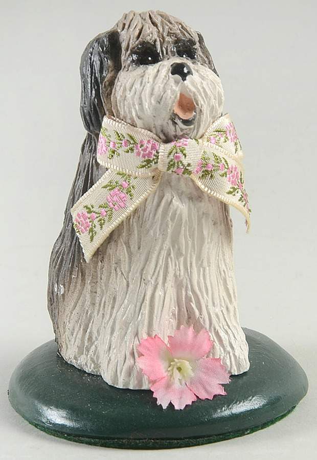 Singing Dogs Old English Sheepdog With Flower - No Box by Byers' Choice Ltd-1