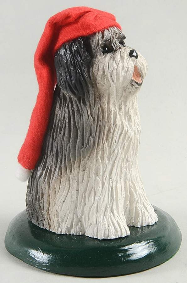 Singing Dogs Old English Sheepdog With Red Hat - No Box by Byers' Choice Ltd-1