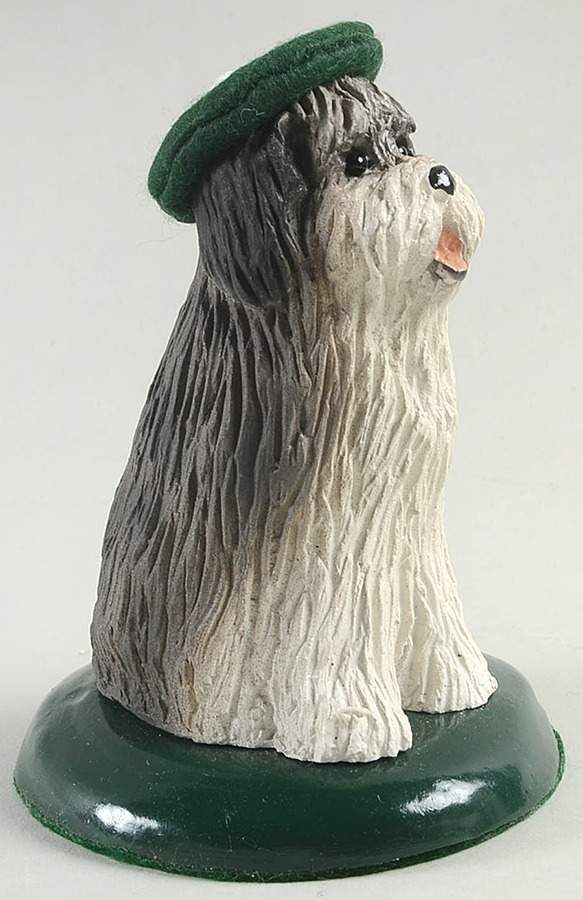 Singing Dogs Old English Sheepdog With Green Hat - No Box by Byers' Choice Ltd-1