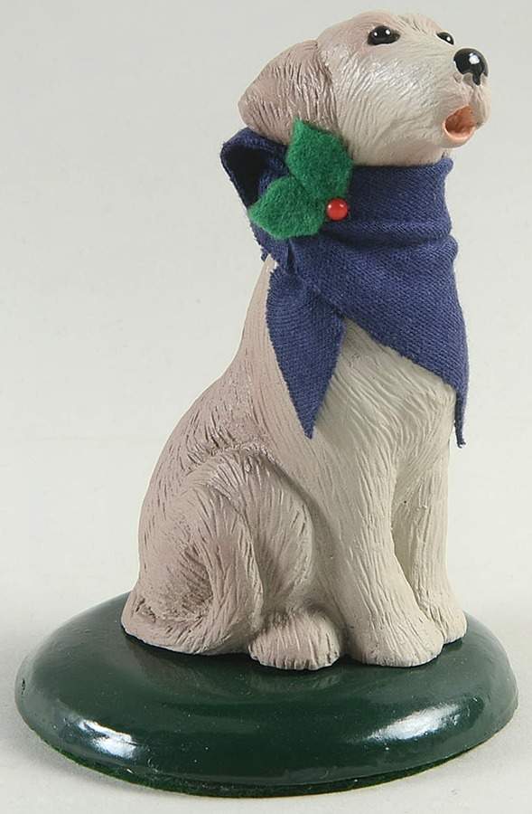 Singing Dogs Grey Dog With Blue Bow - No Box by Byers' Choice Ltd-1