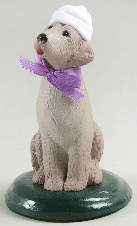 Singing Dogs Grey Dog With Purple Bow - No Box by Byers' Choice Ltd-1