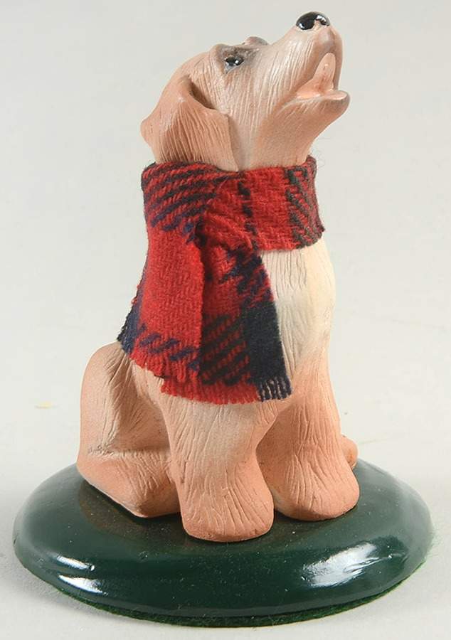 Singing Dogs Yellow Labrador With Plaid Scarf - No Box by Byers' Choice Ltd-1