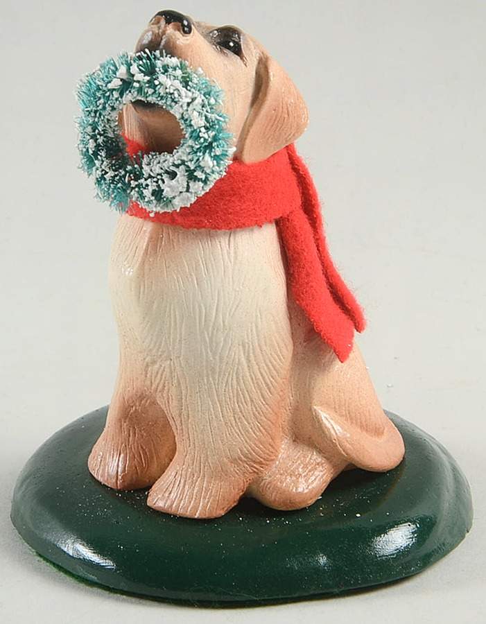 Singing Dogs Yellow Labrador With Red Bow - No Box by Byers' Choice Ltd-1