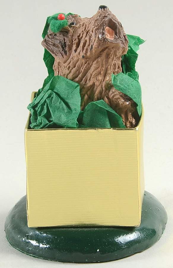 Singing Dogs Brown Dog Inside Gift Box - No Box by Byers' Choice Ltd-1
