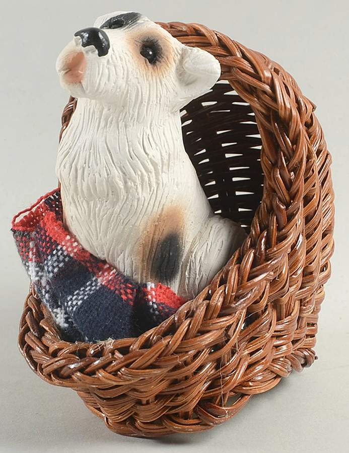 Singing Dogs Jack Russell Inside Basket - No Box by Byers' Choice Ltd-1