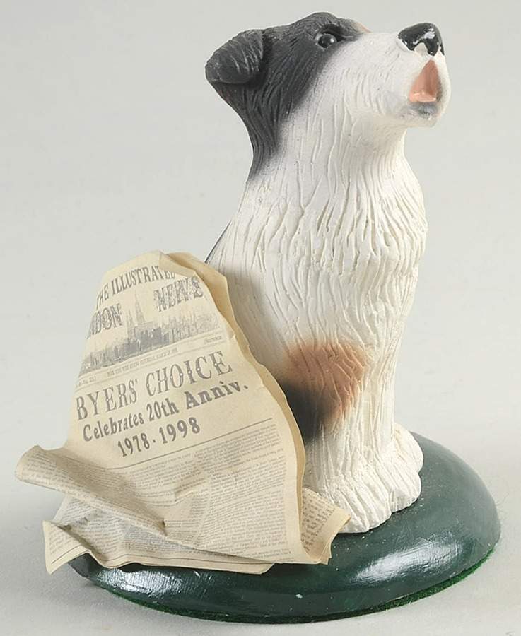 Singing Dogs Jack Russell With Newspaper - No Box by Byers' Choice Ltd-1