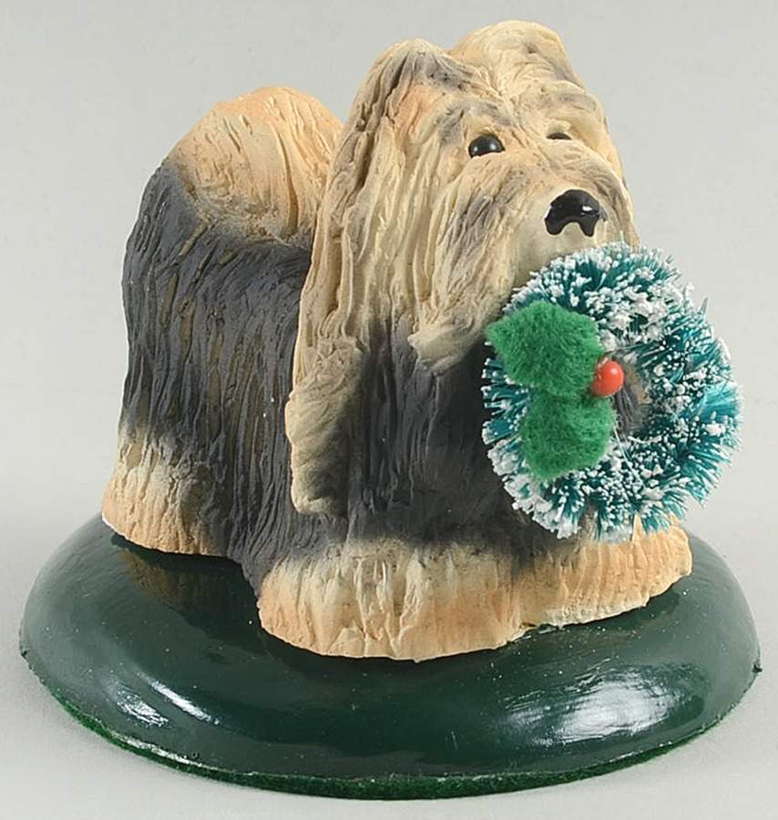 Singing Dogs Shih Tzu With Wreath - No Box by Byers' Choice Ltd-1
