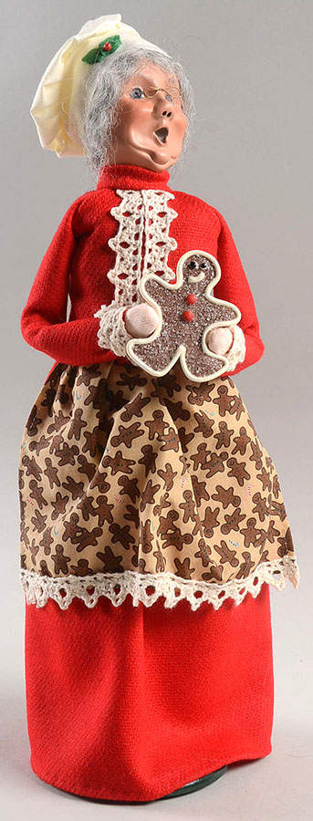 Santa & Mrs Claus Mrs Claus With Gingerbread Man - No Box 76a by Byers' Choice Ltd-1