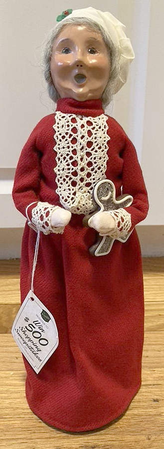 Santa & Mrs Claus Mrs Claus With Gingerbread Man - No Box by Byers' Choice Ltd-1