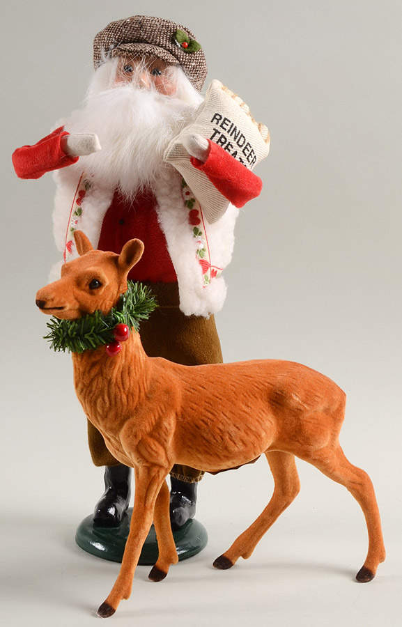 Santa & Mrs Claus Santa Feeding Reindeer - No Box by Byers' Choice Ltd-1