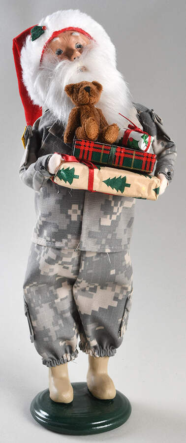 Santa & Mrs Claus Camouflage Santa - No Box by Byers' Choice Ltd-1