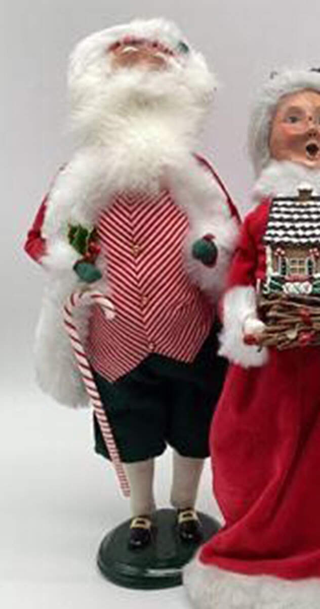 Candy Cane Christmas Candy Cane Santa - No Box by Byers' Choice Ltd-1