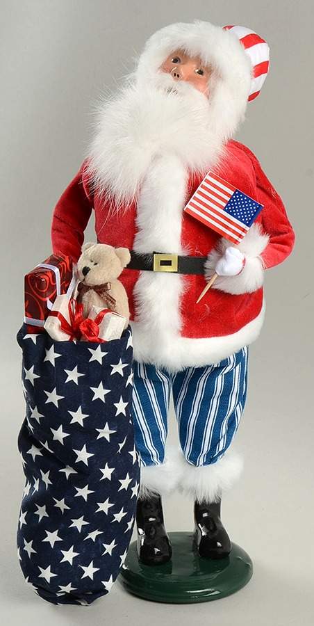 Santa & Mrs Claus Patriotic Santa - No Box by Byers' Choice Ltd-1