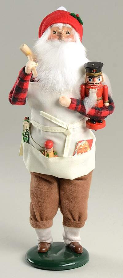 Santa & Mrs Claus Working Santa With Nutcracker - No Box by Byers' Choice Ltd-1