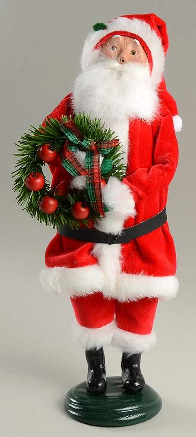 Santa & Mrs Claus Santa With Wreath - No Box by Byers' Choice Ltd-1